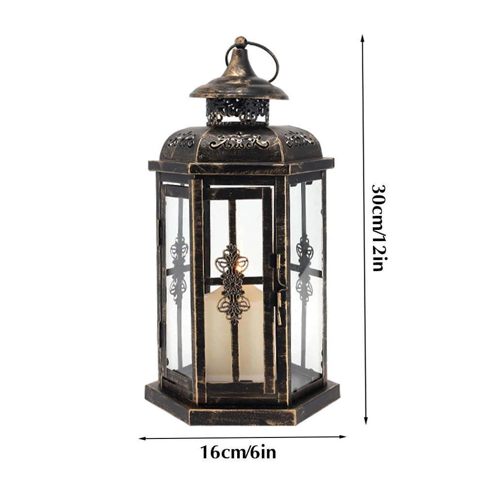 Vintage Nordic Metal Hanging Candle Lantern – Indoor & Outdoor Decor