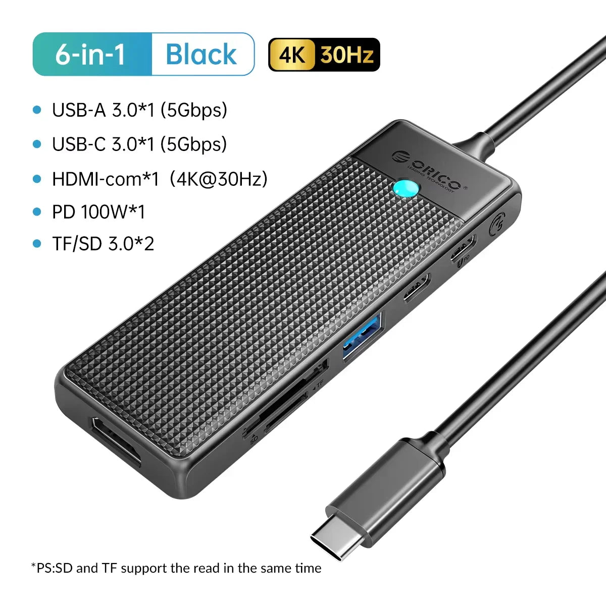 2.5-Inch SATA to USB-C HDD Enclosure — Tool-Free, Up to 6TB, UASP