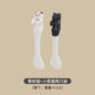 Ins Ceramic Coffee Mug Hanging Ear Mixing Scoop Ice Cream Dessert Scoop Hand-painted Three-dimensional Cat Hanging Scoop