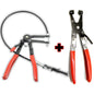 Long Reach Hose Clamp Pliers - Wire Spring Remover for Car Fuel, Oil and Coolant Hoses