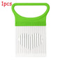 Colorful Onion Slicer & Holder - Stainless Steel Potato Chip Style Vegetable Slicer (1/2/3/4-Pack)