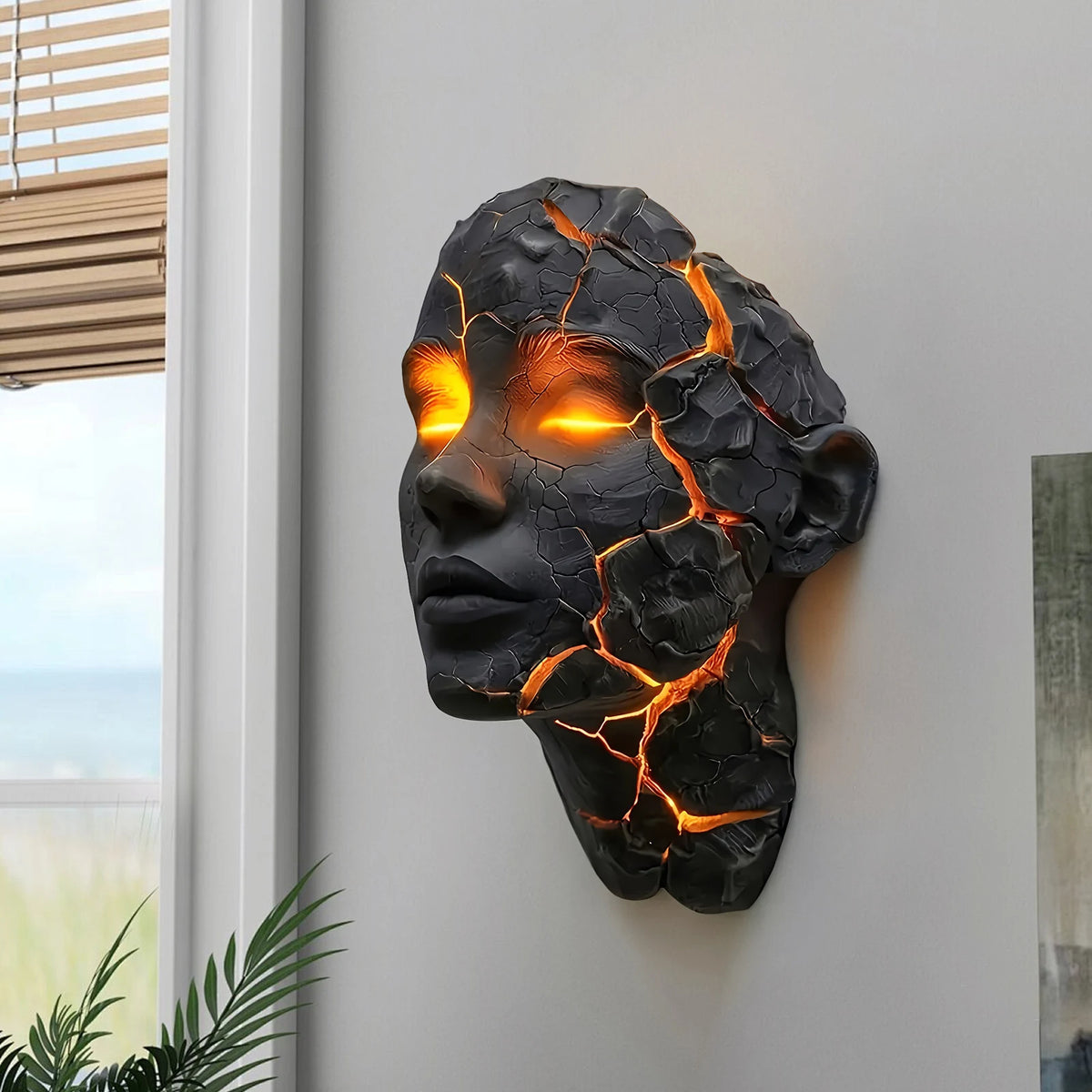 Pink Halloween Cracked Soul LED Wall Light