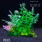 Artificial Aquarium Plants – Plastic Underwater Green Shrubs with Resin Base, Fish Tank Decoration