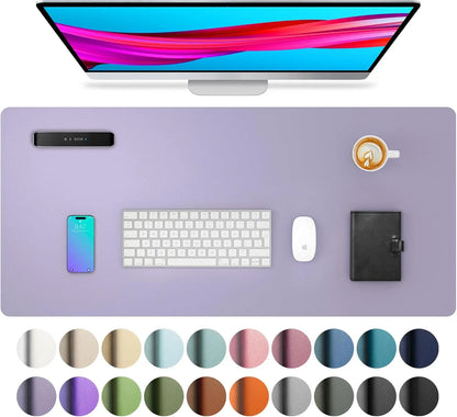 Large Waterproof PU Leather Desk Mat for Office & Home — Keyboard, Mouse & Writing Pad