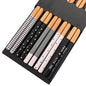 Eco-Friendly Reusable Bamboo Chopsticks Set – 5 Pairs Handmade Japanese Wooden Tableware for Sushi & Everyday Dining