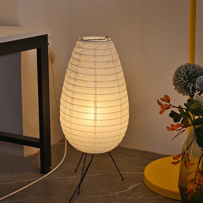 Nogy Noguchi Style Lamp Rice Paper Floor Lamp Retro Creative Bedside Lamp Suitable For Decoration Of Study/Bedroom/Living Room