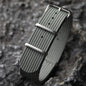 Ribbed Nylon Watch Strap - 18mm / 20mm / 22mm Military Style Fabric Watch Band with Pin Buckle