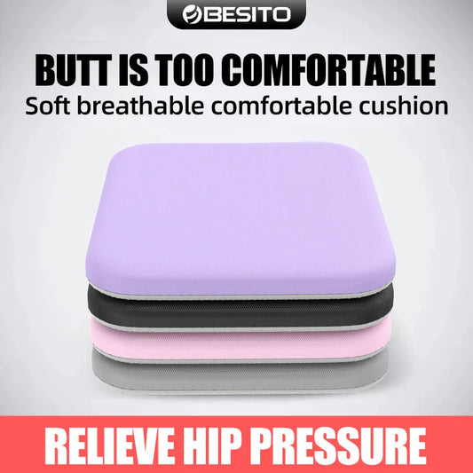 Ergonomic Memory Foam Seat Cushion for Office & Student Use - Hemorrhoid Relief and Lumbar Support