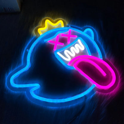 Ghost Led Neon Sign, Retro Arcade Wall Aesthetic Operation Light, Usb Powered, Used For Bar, Club, Game Room, Family Party Decor