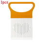 Colorful Onion Slicer & Holder - Stainless Steel Potato Chip Style Vegetable Slicer (1/2/3/4-Pack)