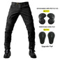 Men's Motorcycle Riding Pants with Detachable Knee and Hip Protectors Four-Season Casual Jeans