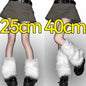 Plush Artificial Fur Leg Warmers 1/2 Pair Knee-Length Thermal Socks for Women & Girls 25/40 cm