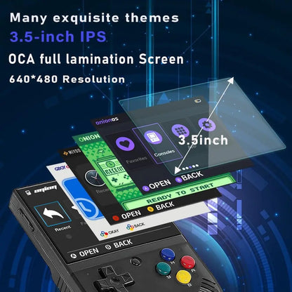 Portable Retro Handheld Game Console 3.5-inch (8.9 cm) IPS Screen Linux Classic Gaming Emulator - Kids Gift