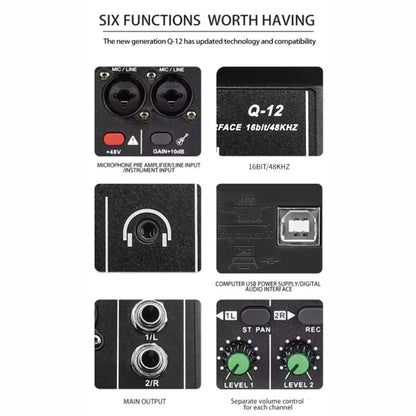 2-Channel Portable USB Audio Interface Mixer – Mini Sound Card for Guitar Recording, Studio Singing & Live Streaming