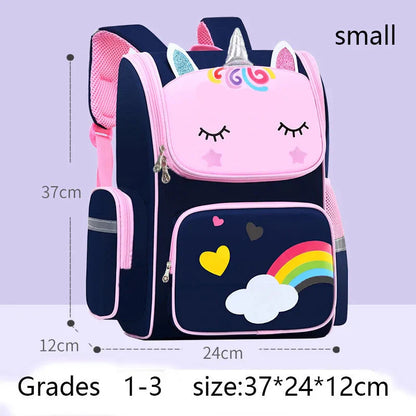 Kid Unicorn Backpack for Girls – Rainbow Eyes Waterproof School Bag