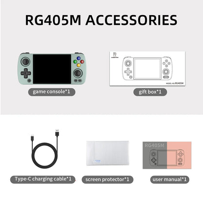 4.0-inch (10.16 cm) Android Handheld Gaming Console – Metal Shell IPS Touchscreen, 128GB, 3000+ Retro Games