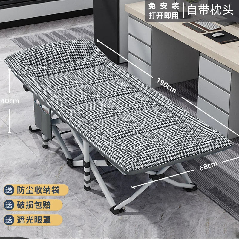 Camping Cot Comfortable with Pad Portable Folding Bed for Sleeping