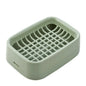 Double Layer Drain Soap Dish Portable Plastic Soap Holder for Bathroom & Travel (4.13 x 2.95 x 0.79 in / 10.5 x 7.5 x 2 cm)