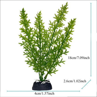 Artificial Aquarium Plants — Plastic Underwater Decorations for Fish Tanks, Realistic Aquarium Decor