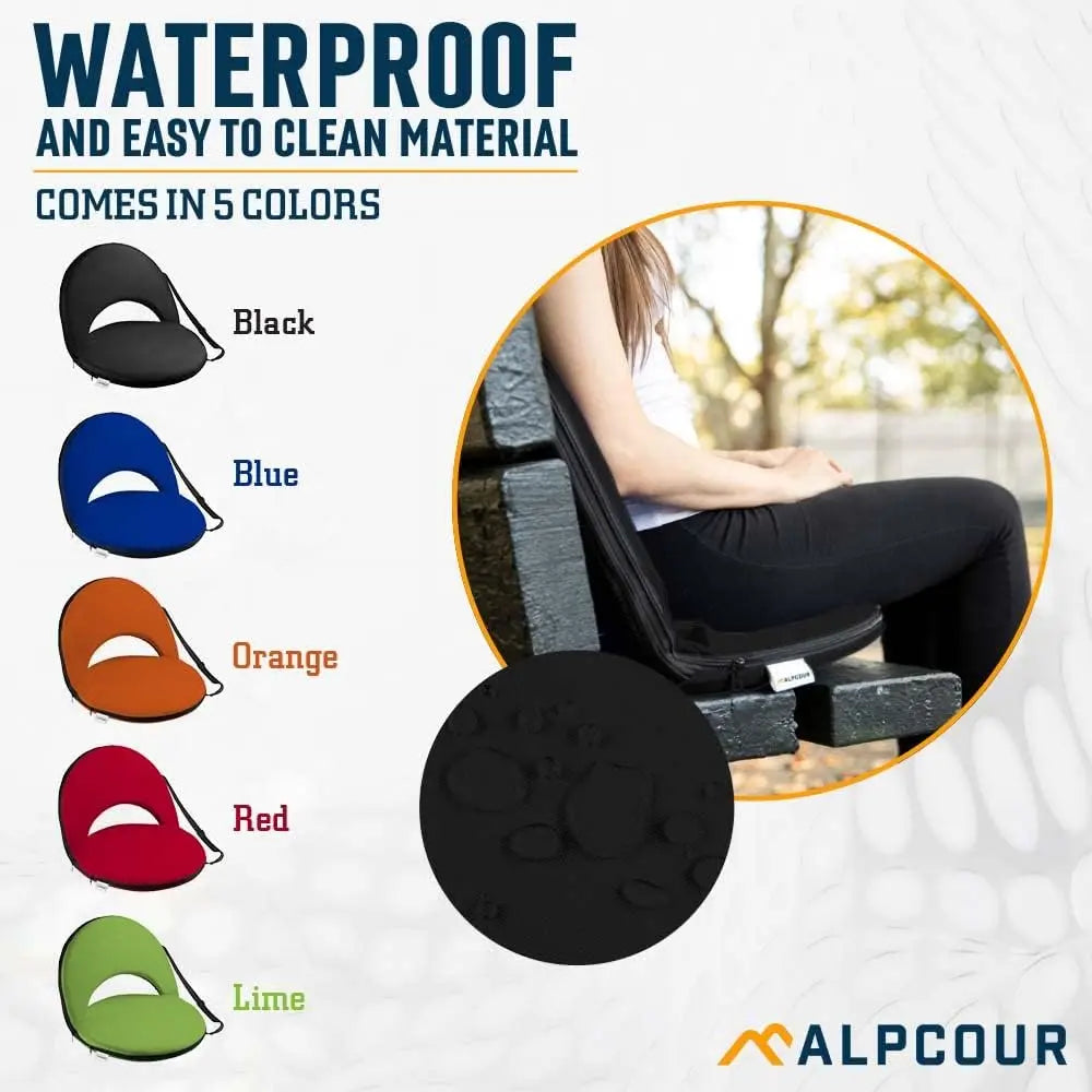 Alpcour Reclining Stadium Seat - Waterproof, 6-Position Comfort