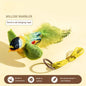 Interactive Feather Bird Cat Toy — Wall-Hanging Sounding Cat Teaser with Catnip