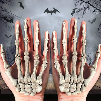 Plastic Skeleton Hand Decoration, 12 x 9cm, 2 or 4 Pieces