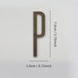 Bronze Self Adhesive House Number Metal English Alphabet Letters for Apartment Room Door Plate Table Mailbox Number Stickers 7cm