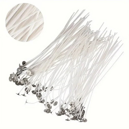 30-Pack Waxed Cotton Core Candle Wicks - Smokeless DIY Candle Wicks for Candle Making