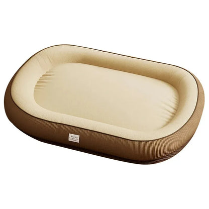Breathable Machine-Washable Dog Bed - Plush Pet Bed for Puppies and Dogs, Solid Pattern