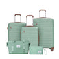 5-Piece Travel Luggage Set – 3 Hardshell Suitcases with Double Spinner Wheels & TSA Lock, Waterproof Duffel & Toiletry Bag