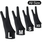 Two-Finger Artist Drawing Glove for Tablet & iPad – Touchscreen Anti-Fouling Ambidextrous Glove, Black