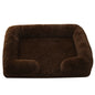 Plush Dog Bed with Removable Cover – Thickened Winter Pet Sofa Pad, Square, Small & Large