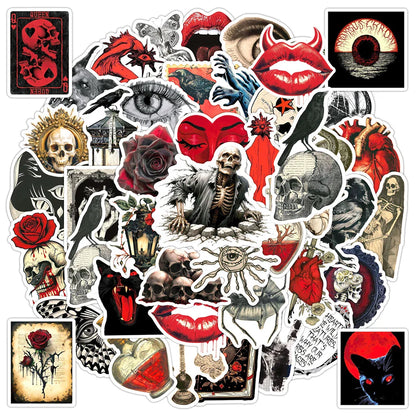 10/30/50pcs Cool Horror Poster Waterproof Stickers Laptop Skateboard Luggage Motorcycle Guitar Phone Fridge Car Sticker Decals