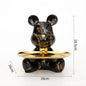 2025 New Graffiti Bear Figurine Home Decoration Animal Statue Keys Storage Shelf Modern Room Sculpture Table Decor Statues Gift