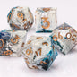 Handmade Resin 7-Piece D20 Polyhedral Dice Set for Dungeons & Dragons & Tabletop RPGs