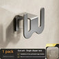 Wall-Mounted Non-Perforated Bathroom Slipper Rack with Rear Drainage, Single-Tier Shoe Storage Hook