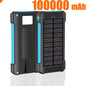 Waterproof Solar Power Bank 50,000/100,000/200,000mAh Dual USB PD 20W & 120W Fast Charge Portable Charger with LED Display & Flashlight for Camping & Travel
