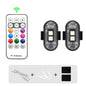 1-6PCS Wireless LED Drone Strobe Light for Motorcycle Car Bike Remote Control Warning Light Indicator Light USB Charging 8Colors