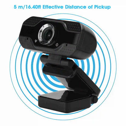1080P USB Desktop Webcam with Microphone - 30FPS Full HD Plug-and-Play PC Camera for Online Classes & Video Calls