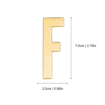 1Pcs Metal Self Adhesive House Number English Alphabet Letters for Apartment Room Door Plate Table Mailbox Number Stickers 7*3cm