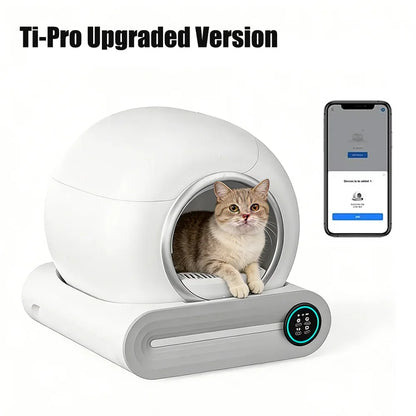 65L Automatic Self-Cleaning Enclosed Cat Litter Box with App Control & Ionic Deodorizer
