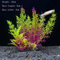 Artificial Aquarium Plants – Plastic Underwater Green Shrubs with Resin Base, Fish Tank Decoration