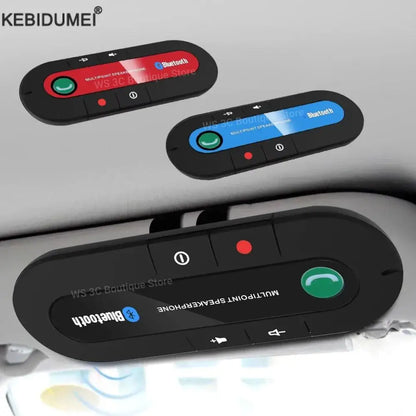 Bluetooth 4.1 Hands-Free Car Speakerphone Sun Visor Clip – Wireless Stereo Speaker with Mic, 10m Range