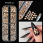 12 Grids Mixed Nail Rhinestones - SS6-SS30 Flat-Back Glass Gems for Nail Art