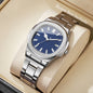 Luxury Men's Square Dial Alloy Strap Quartz Watch - Business & Casual