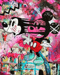 Mickey Mouse Minnie Street Graffiti Canvas Painting Prints Poster Creative Modern Wall Art Pictures Living Room Home Decor