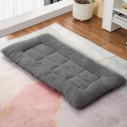 Extra Large Plush Dog Bed Sofa Thick Super-Soft Polyester Crate Mat for Large Dogs
