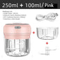 Electric Garlic Chopper & Meat Mincer 100ml/250ml Garlic Press Crusher for Vegetables and Onions