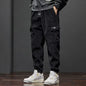 Men's Elastic Waist Drawstring Jogger Pants Stretch Straight Harem Cargo Ankle-Length