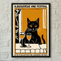 Modern Pop Black Cat Wall Art Poster Poster Paper Print Home Living Room Bedroom Entrance Bar Cafe Art Painting Decoration
